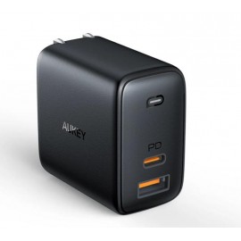 Φορτιστής Aukey USB-A και Θύρα USB-C 65W Blak