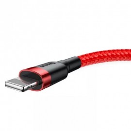 Data Cable Baseus Cafule Braided Lightning 0,5m Red CALKLF-A09