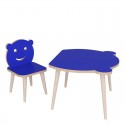 Τραπεζάκι Παιδικό AMAHLE Με Κάθισμα Μπλε MDF/Ξύλο 46x50x42cm