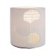 Λάμπα Επιτραπέζια Εκλειπτική Με Διακόσμηση Κύκλοι Λευκό Πορσελάνη 10x17x20cm