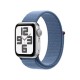 Apple Watch SE 2023 40mm Silver Aluminum Case with Winter Blue Sport Loop