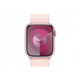 Apple Watch Series 9 GPS 45mm Pink Aluminum Case with Light Pink Sport Loop
