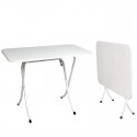 Τραπέζι Αναδιπλούμενο Λευκό Ξύλο/Μέταλλο 60x90cm