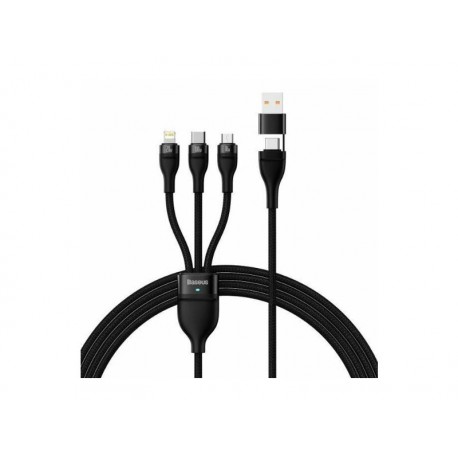 Data Cable Baseus Flash Series II Braided USB to micro USB/USB-C/Lightning 1.2m Black